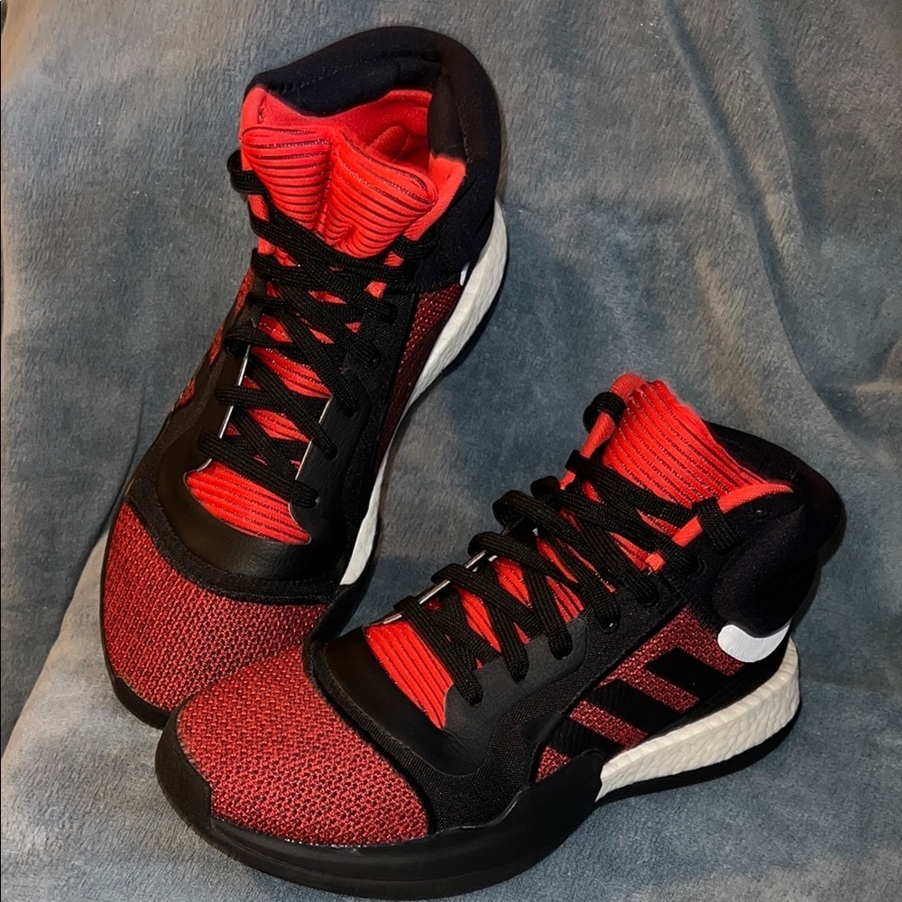 Adidas Marquee Boost Active Men's Red/Black Basketball Athletic Sneakers Size 10